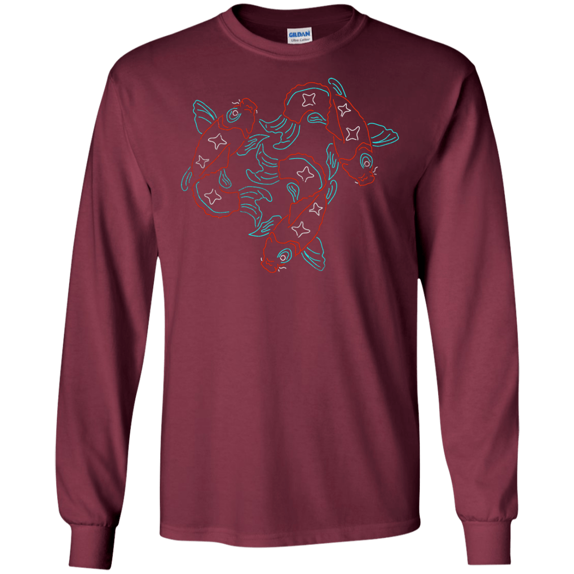 T-Shirts Maroon / S Koi Koi Men's Long Sleeve T-Shirt