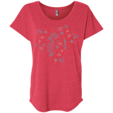 T-Shirts Vintage Red / X-Small Koi Koi Triblend Dolman Sleeve