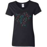 T-Shirts Black / S Koi Koi Women's V-Neck T-Shirt