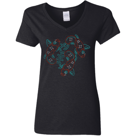 T-Shirts Black / S Koi Koi Women's V-Neck T-Shirt