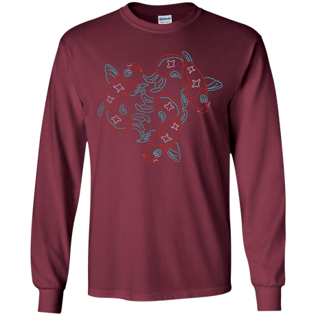 T-Shirts Maroon / YS Koi Koi Youth Long Sleeve T-Shirt