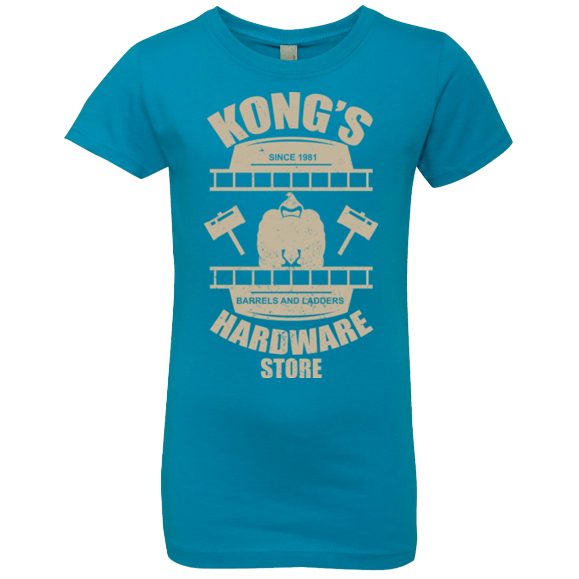 T-Shirts Turquoise / YXS Kongs Hardware Store Girls Premium T-Shirt