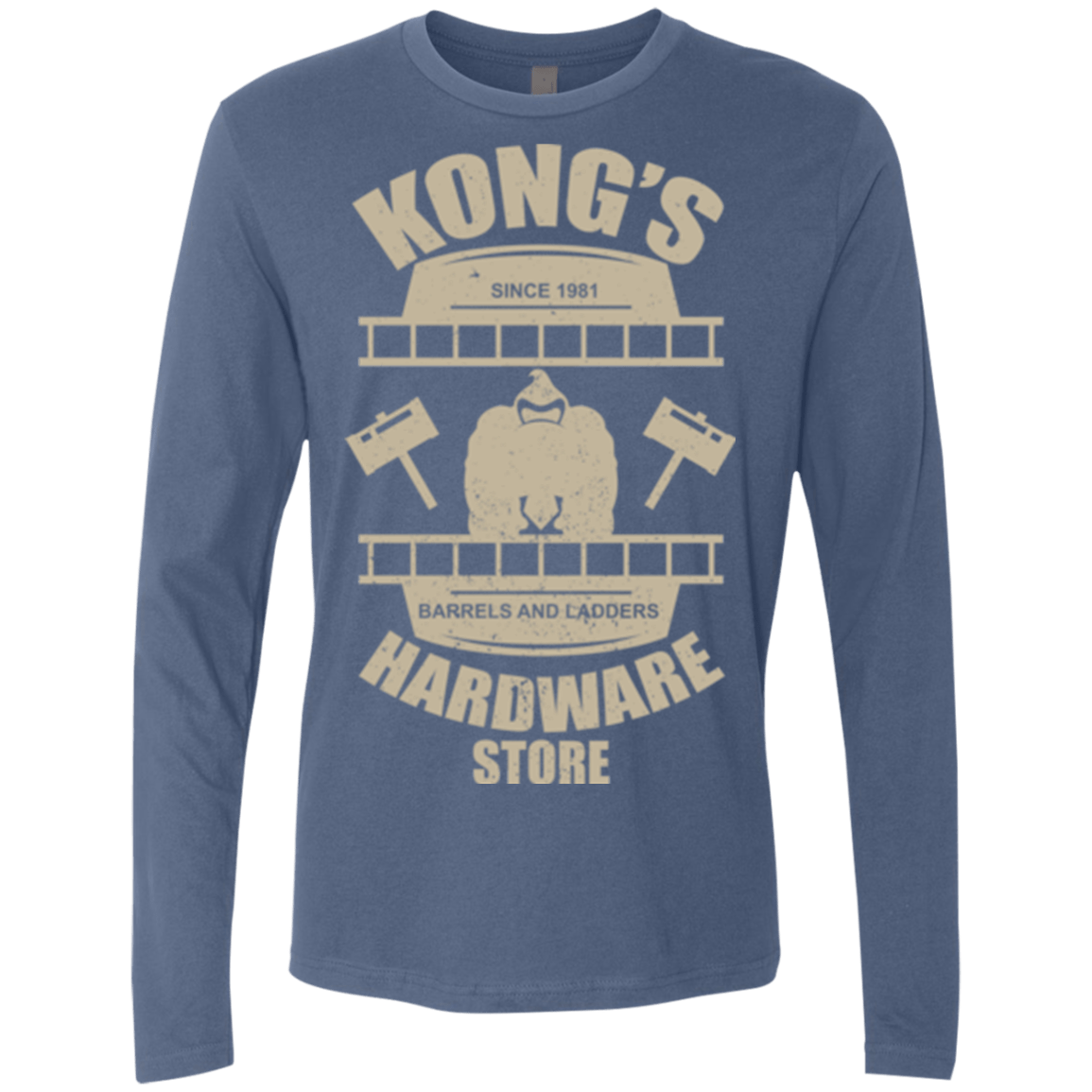 T-Shirts Indigo / Small Kongs Hardware Store Men's Premium Long Sleeve