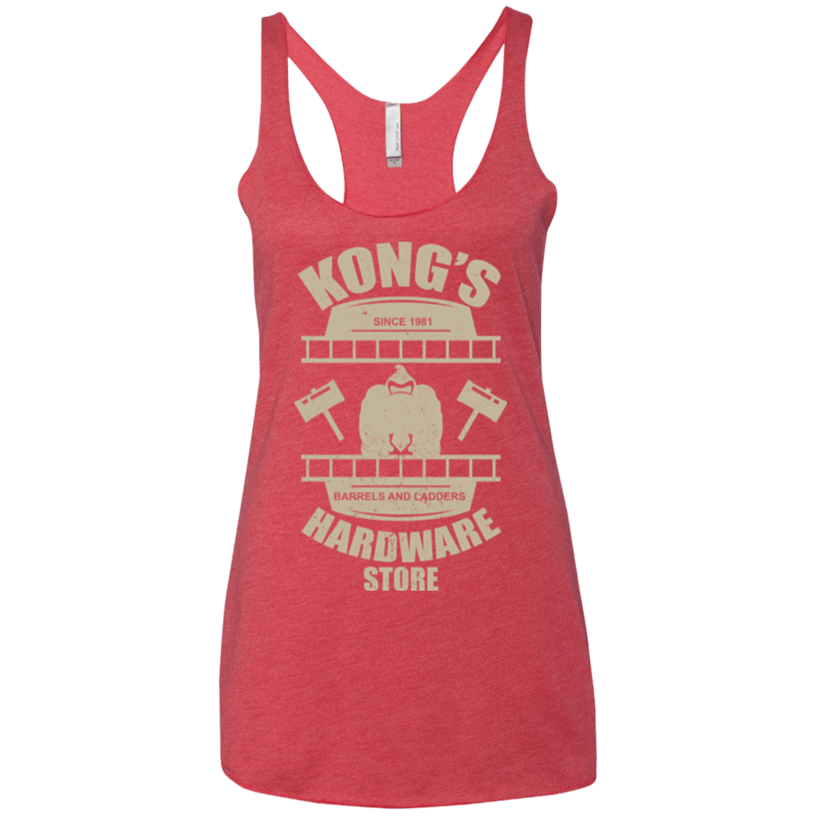 T-Shirts Vintage Red / X-Small Kongs Hardware Store Women's Triblend Racerback Tank