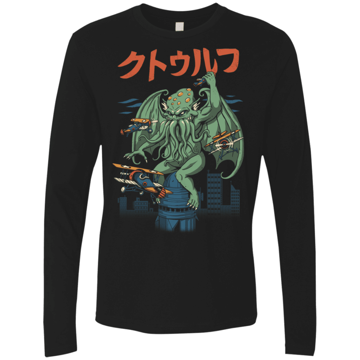 T-Shirts Black / S Kongthulhu Men's Premium Long Sleeve
