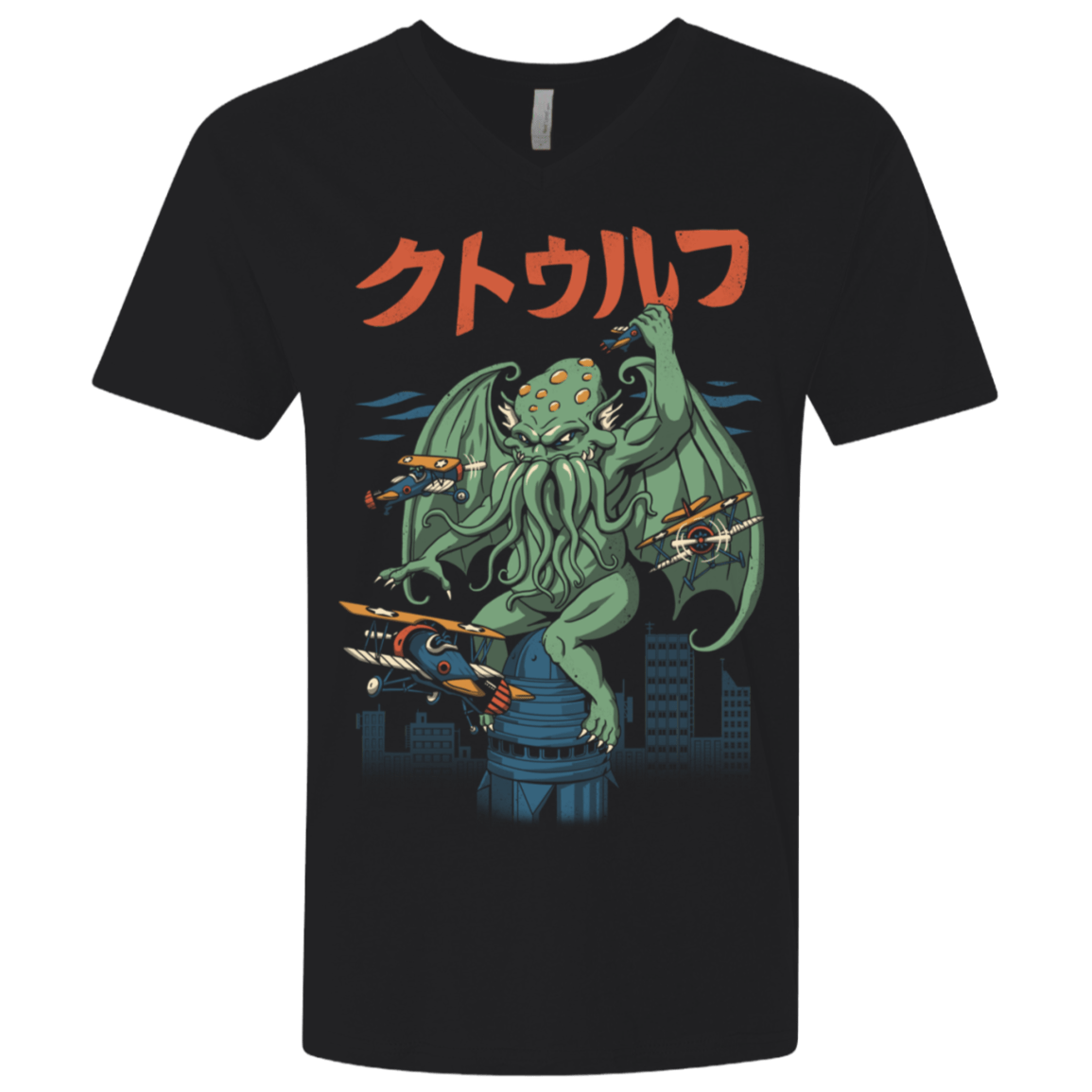 T-Shirts Black / X-Small Kongthulhu Men's Premium V-Neck