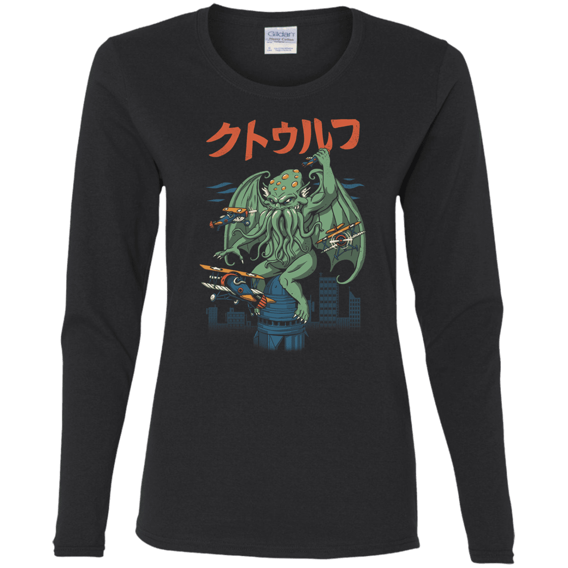 T-Shirts Black / S Kongthulhu Women's Long Sleeve T-Shirt