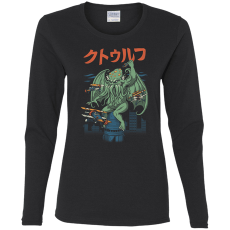 T-Shirts Black / S Kongthulhu Women's Long Sleeve T-Shirt