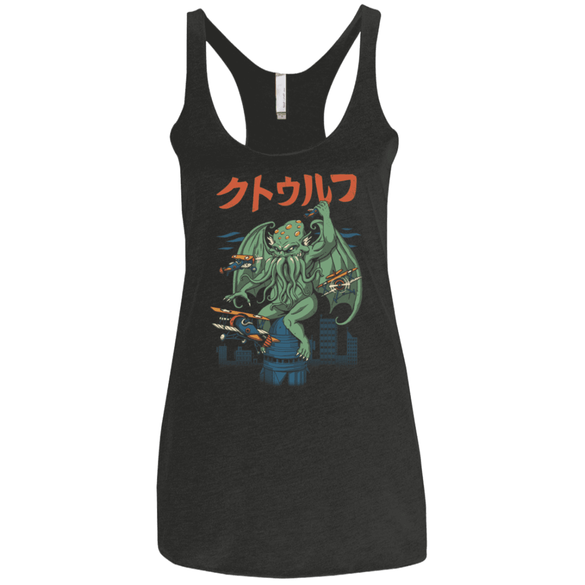 T-Shirts Vintage Black / X-Small Kongthulhu Women's Triblend Racerback Tank
