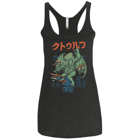 T-Shirts Vintage Black / X-Small Kongthulhu Women's Triblend Racerback Tank