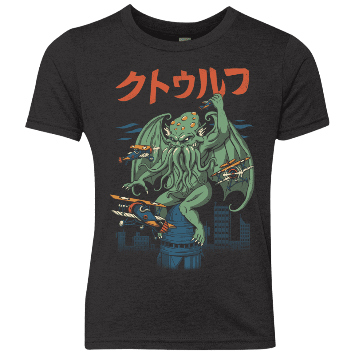 T-Shirts Vintage Black / YXS Kongthulhu Youth Triblend T-Shirt