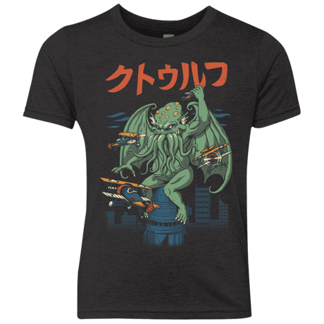 T-Shirts Vintage Black / YXS Kongthulhu Youth Triblend T-Shirt