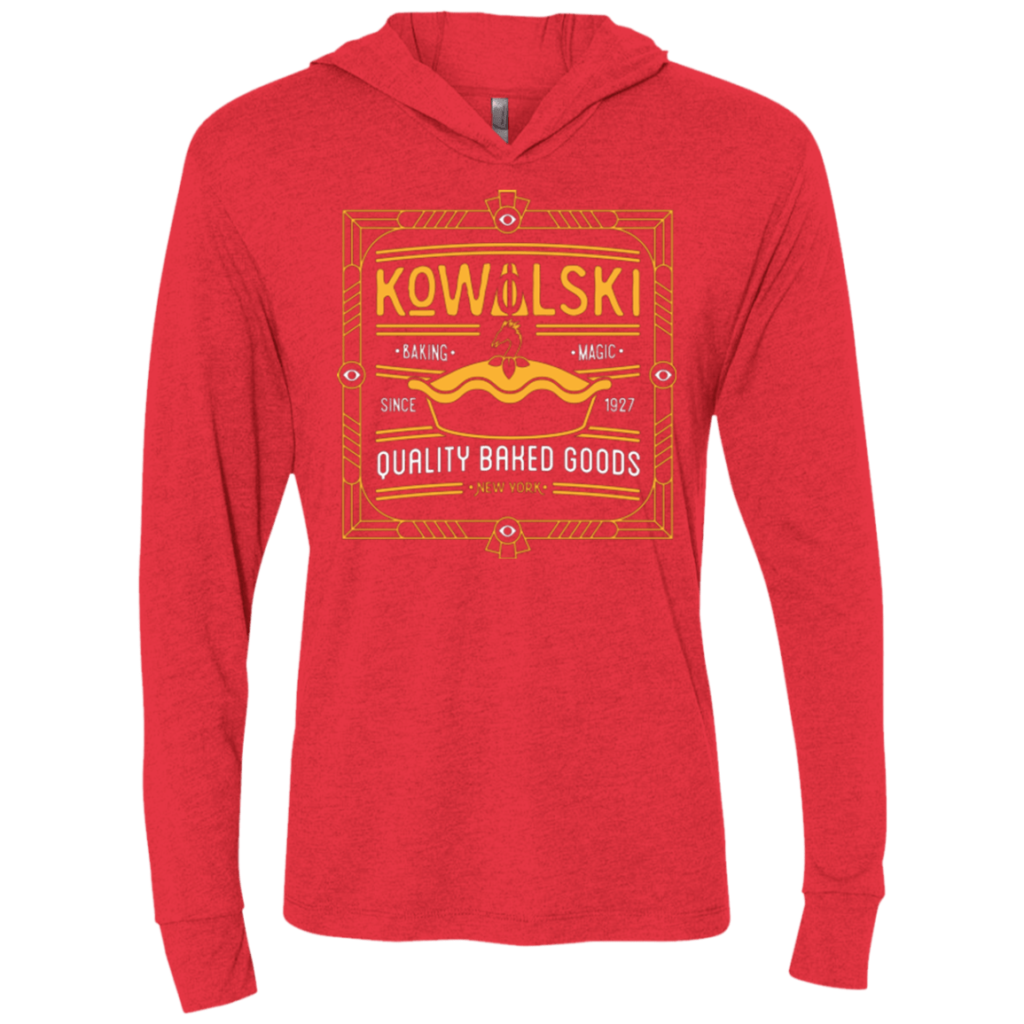 T-Shirts Vintage Red / X-Small Kowalski Quality Baked Goods Fantastic Beasts Triblend Long Sleeve Hoodie Tee