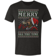 T-Shirts Vintage Black / S Kramer Merry Ugly Sweater Men's Triblend T-Shirt