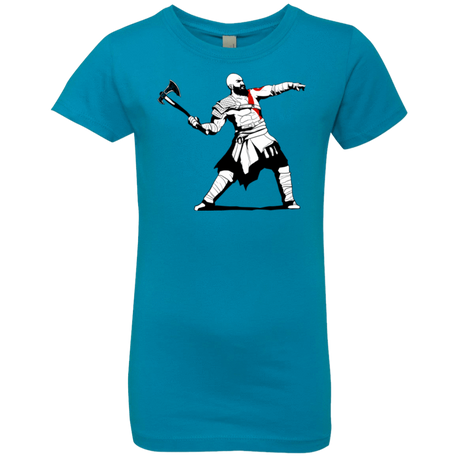 T-Shirts Turquoise / YXS Kratos Banksy Girls Premium T-Shirt