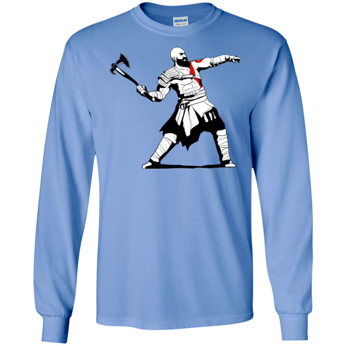 T-Shirts Carolina Blue / S Kratos Banksy Men's Long Sleeve T-Shirt