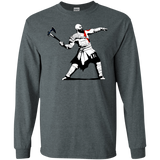 T-Shirts Dark Heather / S Kratos Banksy Men's Long Sleeve T-Shirt