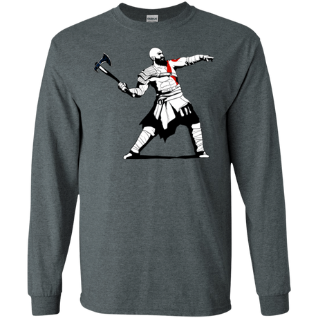 T-Shirts Dark Heather / S Kratos Banksy Men's Long Sleeve T-Shirt