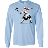 T-Shirts Light Blue / S Kratos Banksy Men's Long Sleeve T-Shirt