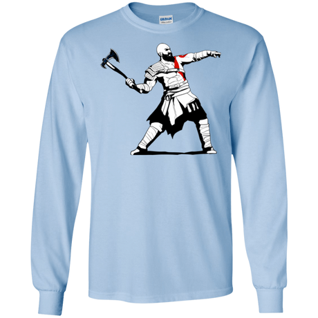 T-Shirts Light Blue / S Kratos Banksy Men's Long Sleeve T-Shirt