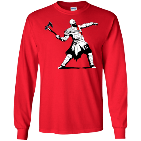 T-Shirts Red / S Kratos Banksy Men's Long Sleeve T-Shirt