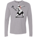 T-Shirts Heather Grey / S Kratos Banksy Men's Premium Long Sleeve