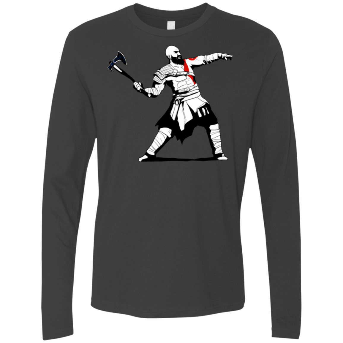 T-Shirts Heavy Metal / S Kratos Banksy Men's Premium Long Sleeve
