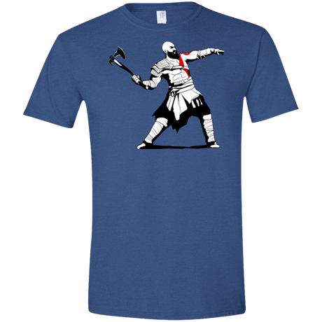 T-Shirts Heather Royal / X-Small Kratos Banksy Men's Semi-Fitted Softstyle