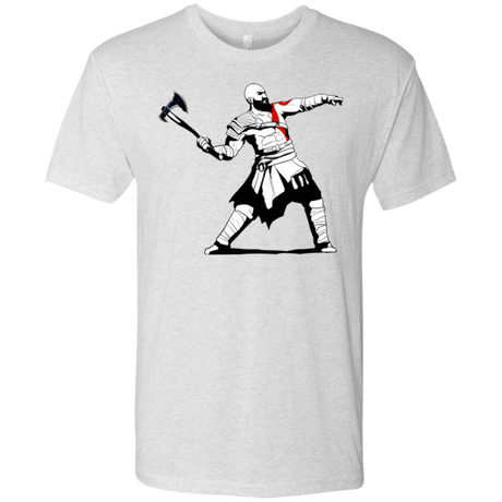 T-Shirts Heather White / S Kratos Banksy Men's Triblend T-Shirt