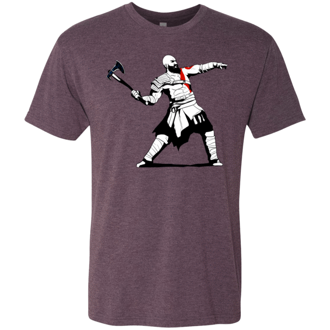 T-Shirts Vintage Purple / S Kratos Banksy Men's Triblend T-Shirt