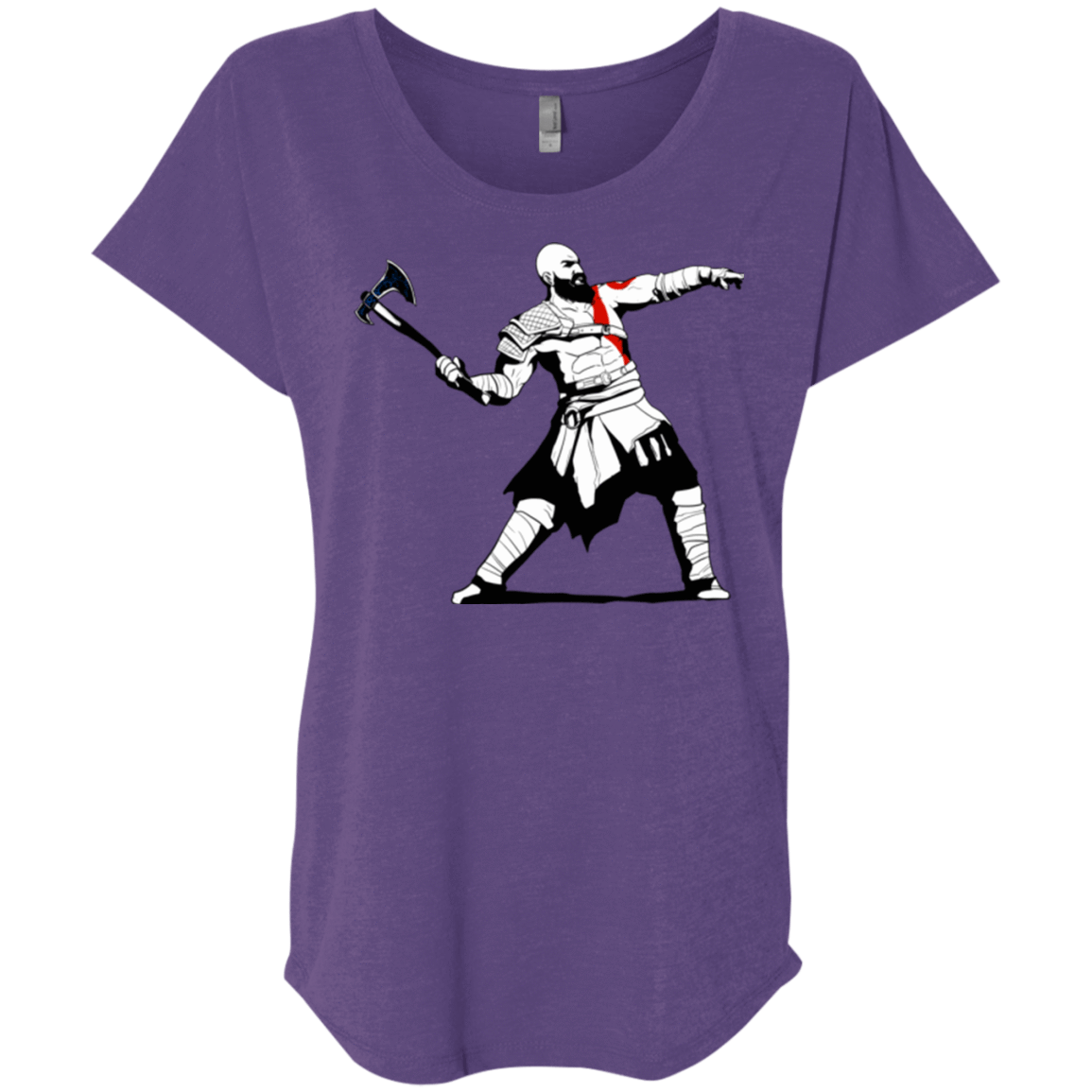 T-Shirts Purple Rush / X-Small Kratos Banksy Triblend Dolman Sleeve