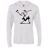 T-Shirts Heather White / X-Small Kratos Banksy Triblend Long Sleeve Hoodie Tee