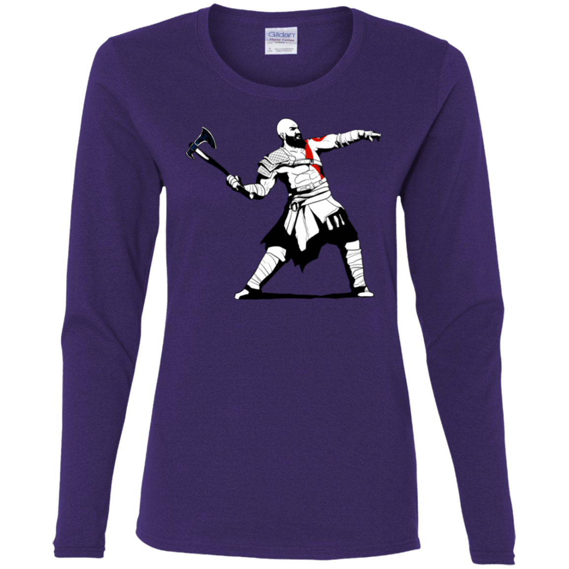 T-Shirts Purple / S Kratos Banksy Women's Long Sleeve T-Shirt
