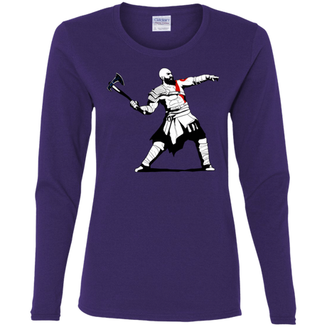 T-Shirts Purple / S Kratos Banksy Women's Long Sleeve T-Shirt
