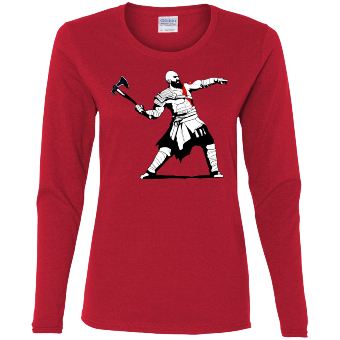 T-Shirts Red / S Kratos Banksy Women's Long Sleeve T-Shirt