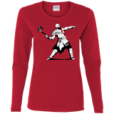 T-Shirts Red / S Kratos Banksy Women's Long Sleeve T-Shirt