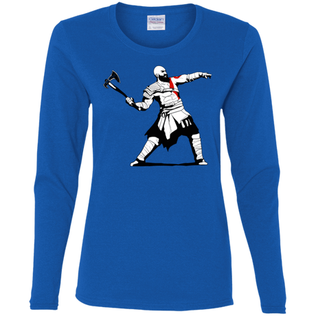 T-Shirts Royal / S Kratos Banksy Women's Long Sleeve T-Shirt