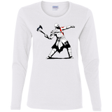 T-Shirts White / S Kratos Banksy Women's Long Sleeve T-Shirt