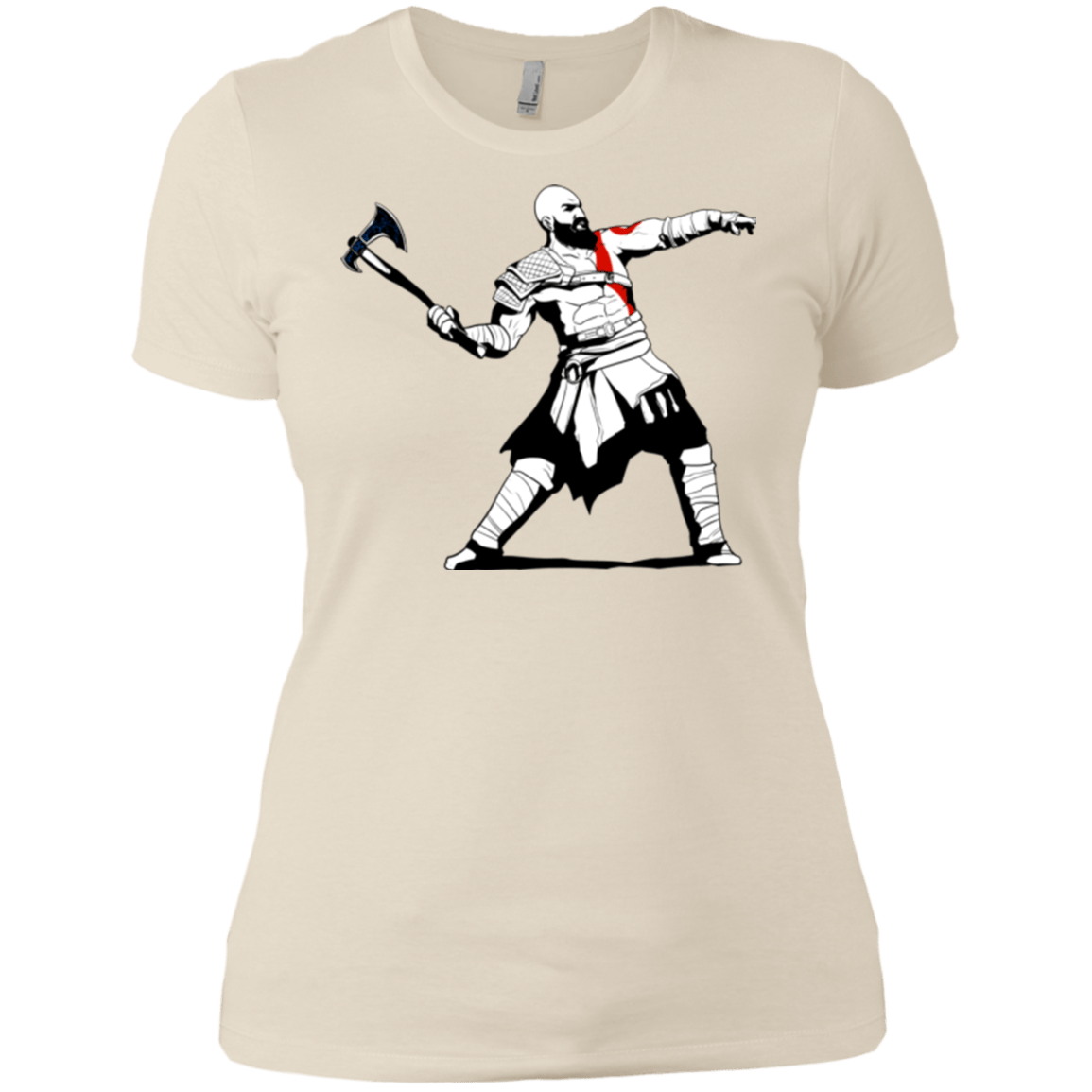 T-Shirts Ivory/ / X-Small Kratos Banksy Women's Premium T-Shirt