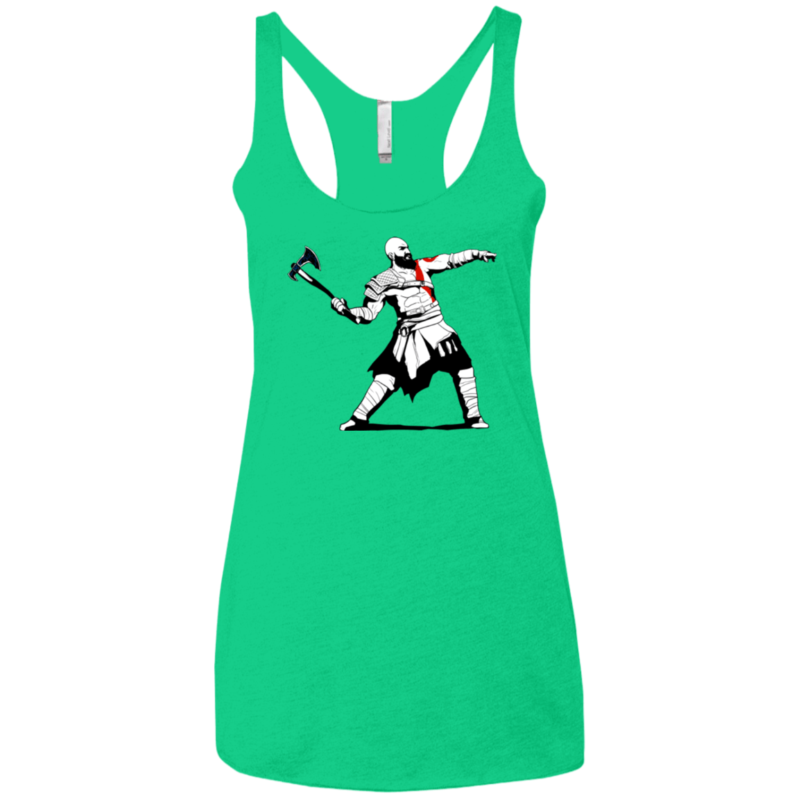 T-Shirts Envy / X-Small Kratos Banksy Women's Triblend Racerback Tank