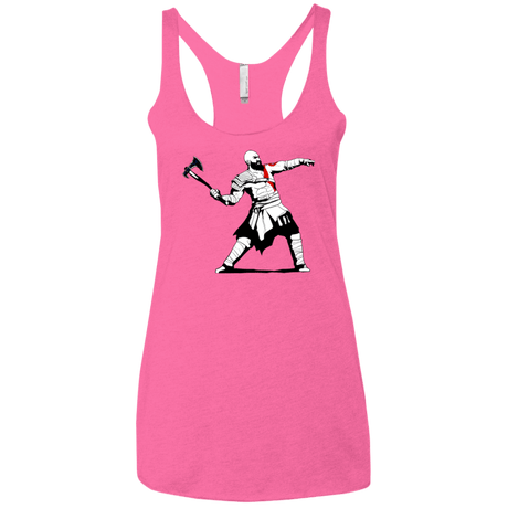 T-Shirts Vintage Pink / X-Small Kratos Banksy Women's Triblend Racerback Tank