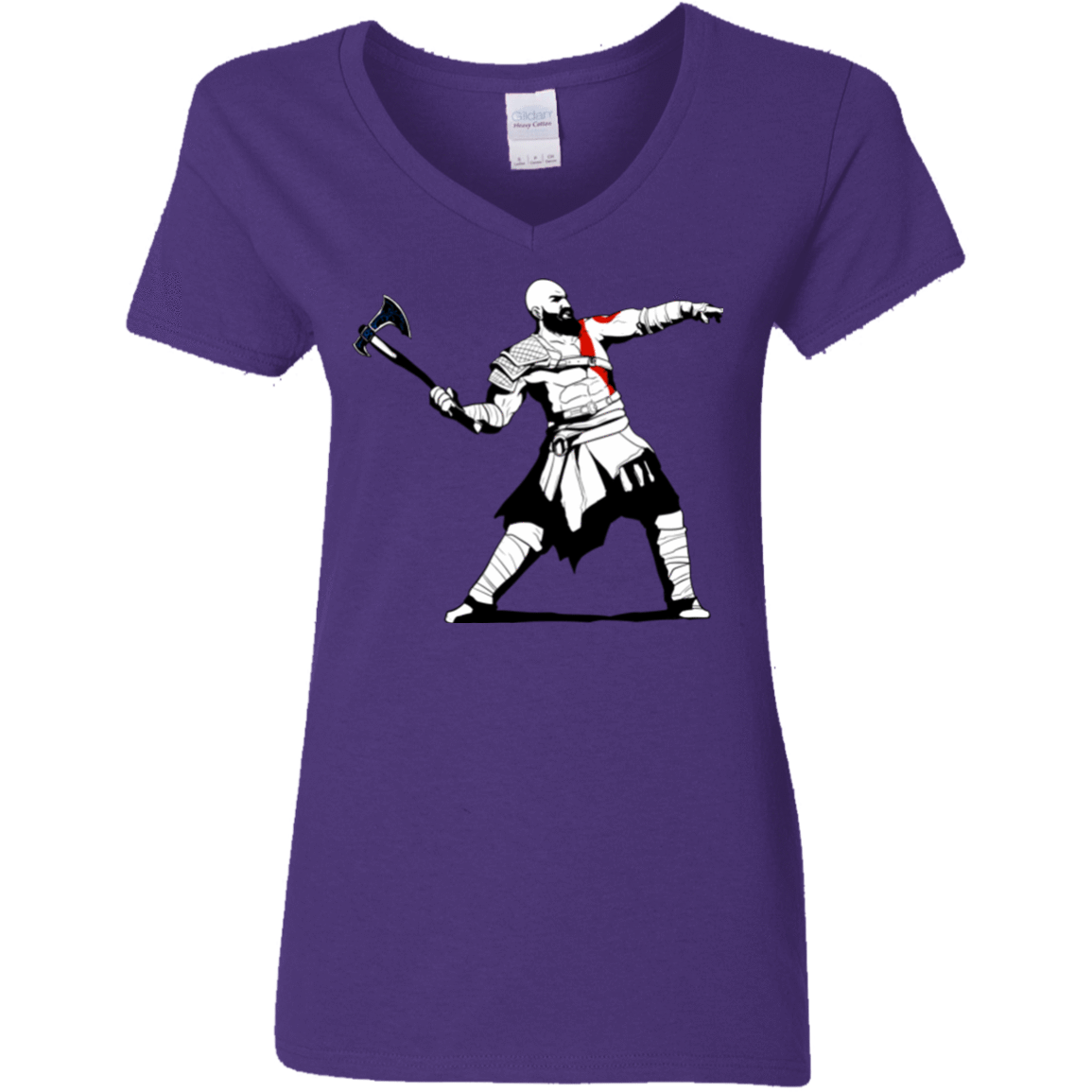 T-Shirts Purple / S Kratos Banksy Women's V-Neck T-Shirt