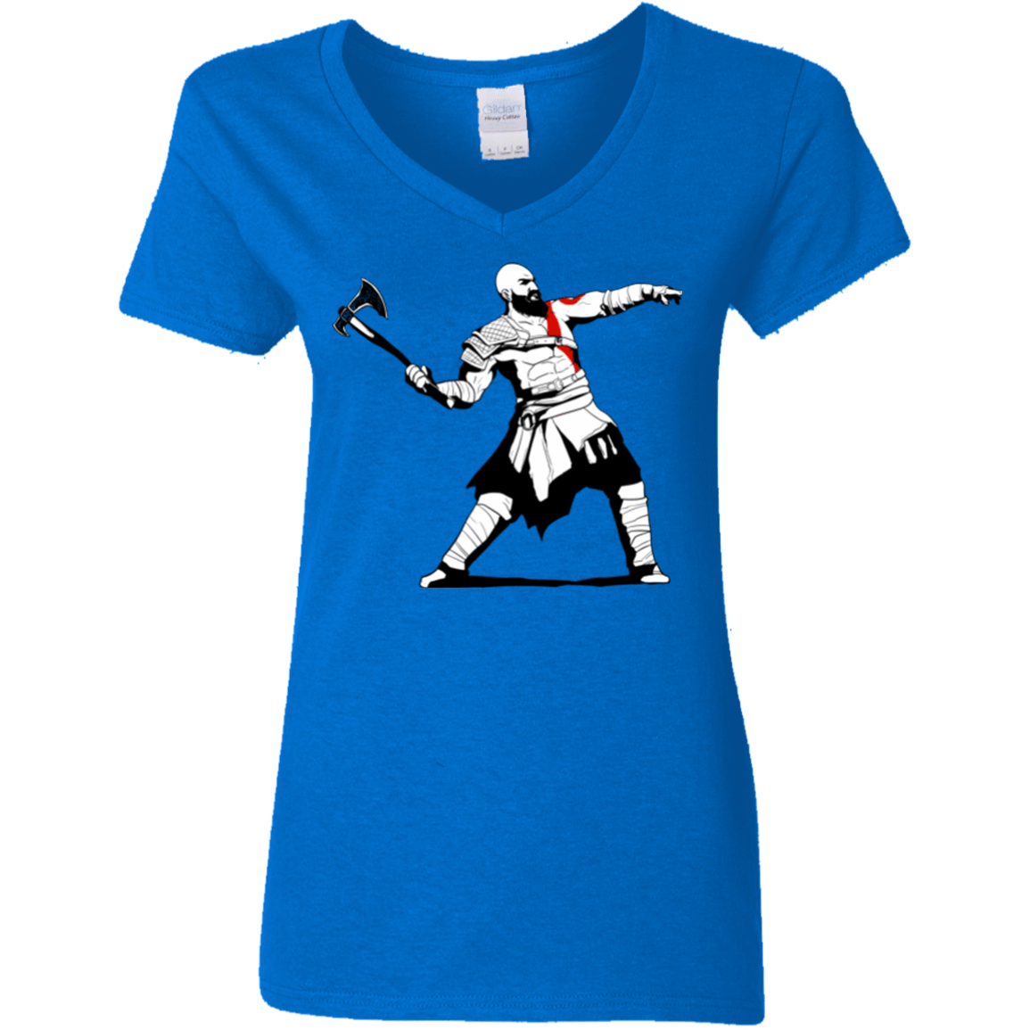 T-Shirts Royal / S Kratos Banksy Women's V-Neck T-Shirt