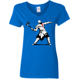 T-Shirts Royal / S Kratos Banksy Women's V-Neck T-Shirt