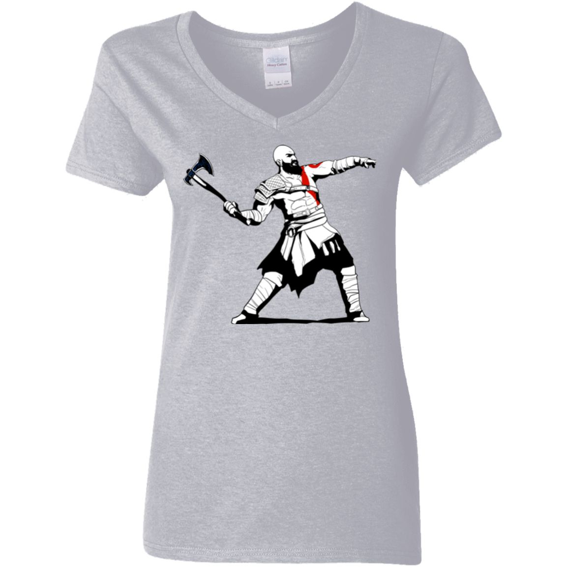 T-Shirts Sport Grey / S Kratos Banksy Women's V-Neck T-Shirt