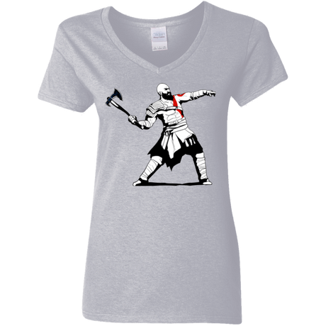 T-Shirts Sport Grey / S Kratos Banksy Women's V-Neck T-Shirt