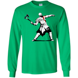 T-Shirts Irish Green / YS Kratos Banksy Youth Long Sleeve T-Shirt