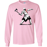 T-Shirts Light Pink / YS Kratos Banksy Youth Long Sleeve T-Shirt