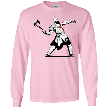T-Shirts Light Pink / YS Kratos Banksy Youth Long Sleeve T-Shirt
