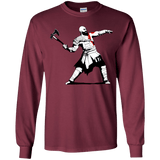 T-Shirts Maroon / YS Kratos Banksy Youth Long Sleeve T-Shirt